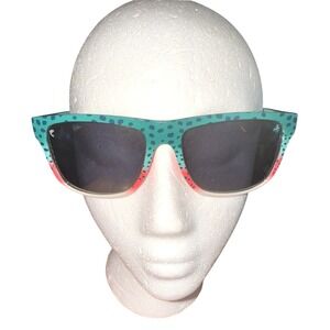 Knockaround Fort Knocks Sunglasses Rainbow Trout Teal‎ Pink Spotted Wayfarer